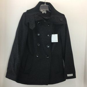 NEW Calvin Klein Premium Womens Charcoal Jacket Coat Size 8 NWT